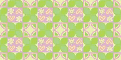 Geometric pattern vector background with Scandinavian abstract color or Swiss geometry prints of rectangles, squares and circles shape design