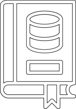 Library Database Vector Icon