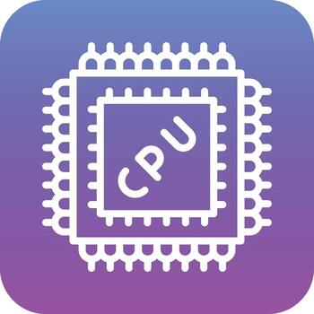 microprocesador vector icono
