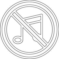 No Music Vector Icon