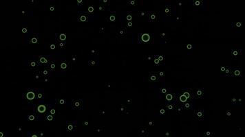 Stream of point molecules on black background. Design. Rising dots in fast stream on black background. Liquid molecules in abstract boiling stream photo