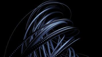 Abstract background with alien tentacles spinning on a black background. Design. Scientific, technological, sci-fi, horror pattern of extraterrestrial creature. photo