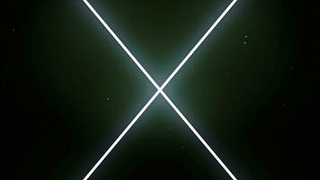 Laser cross with synchronous motion of lines. Flare light effect. photo