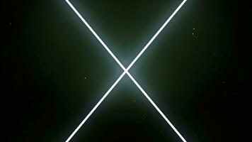 Laser cross with synchronous motion of lines. Flare light effect. photo