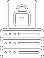 Database Lock Vector Icon