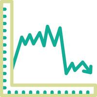 Declining Line Graph Vector Icon