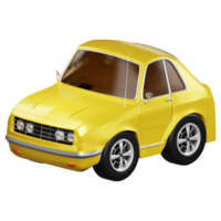 3D Render Car illustration. On transparent background. 3D illustration. High resolution png