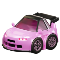 3d render carro ilustração. em transparente fundo. 3d ilustração. Alto resolução png