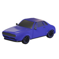 3D Render Car illustration. On transparent background. 3D illustration. High resolution png