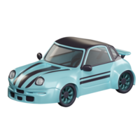 3D Render Car illustration. On transparent background. 3D illustration. High resolution png