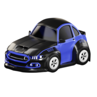 3D Render Car illustration. On transparent background. 3D illustration. High resolution png