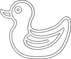 caucho Pato vector icono