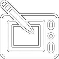 icono de vector de tableta de dibujo