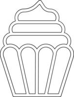 icono de vector de cupcake