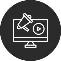 icono de vector de marketing de video