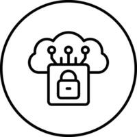 Cloud security Vector Icon