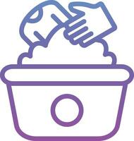 Hand Washing Clothes Vector Icon