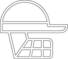 icono de vector de casco