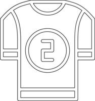 fútbol americano jersey vector icono