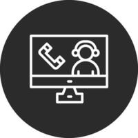 Online Call Center Vector Icon