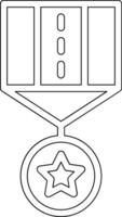 Ejército medalla vector icono