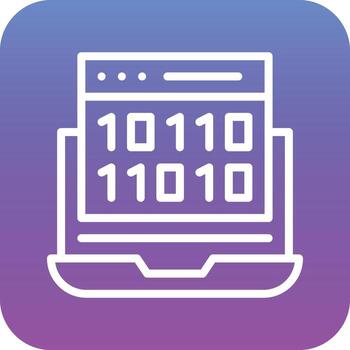 Binary Code Vector Icon