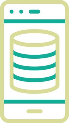 Smartphone Database Vector Icon