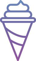 icono de vector de cono de helado