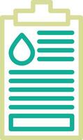 Oil Data Report Vector Icon