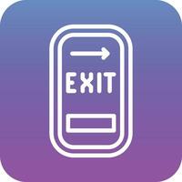 Exit Door Vector Icon