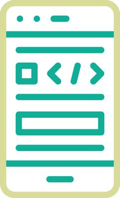 Smartphone Coding Vector Icon