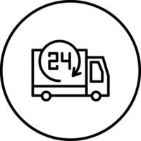 24 Hours Delivery Vector Icon