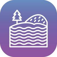 Lake Landscape Vector Icon