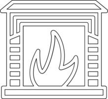 Fireplace Vector Icon