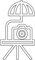 Umbrella Camera Vector Icon