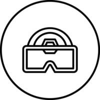 icono de vector de gafas vr