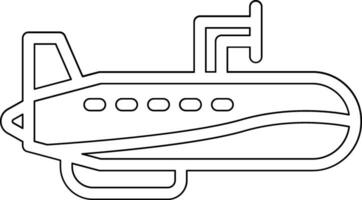 icono de vector submarino