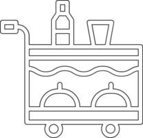 Airplane Food Trolley Vector Icon