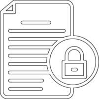 icono de vector de seguridad de documento