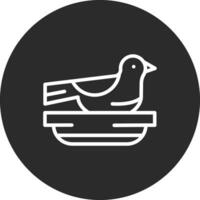 Brids in Nest Vector Icon