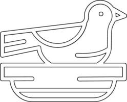 Brids in Nest Vector Icon