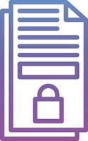 Document Locked Vector Icon