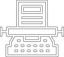 Typewriter Vector Icon