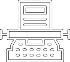 icono de vector de máquina de escribir