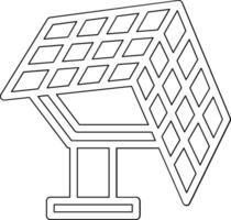 icono de vector de panel solar