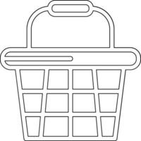 icono de vector de cesta de compras