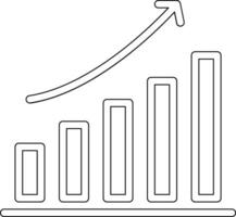 icono de vector de diagrama de crecimiento