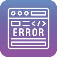 código error vector icono