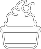 Ice Cream Cup Vector Icon