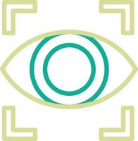 icono de vector de escáner ocular